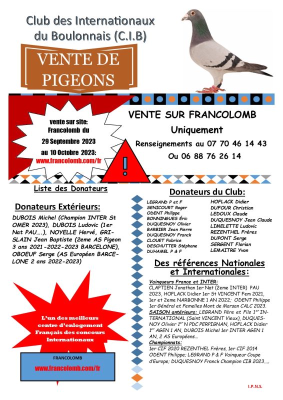 VENTE CIB 2023 AFFICHE