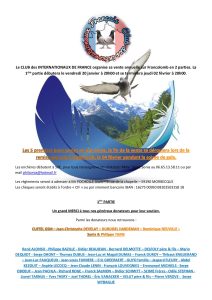 Vente : CIF – Club des Internationaux Français
