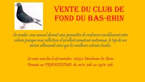 Pré-Vente : CLUB de FOND du BAS-RHIN