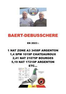 Colonie BAERT-DEBUSSCHERE – 1st National Zone A3 3.458 Yearlings RFCB 2023