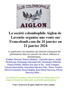 Vente de Bons : Aiglon de LAVENTIE