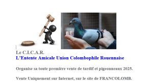 Vente de Bons : C.I.C.A.R. – Cercle des Internationaux Colombophile Amicale Rouennaise