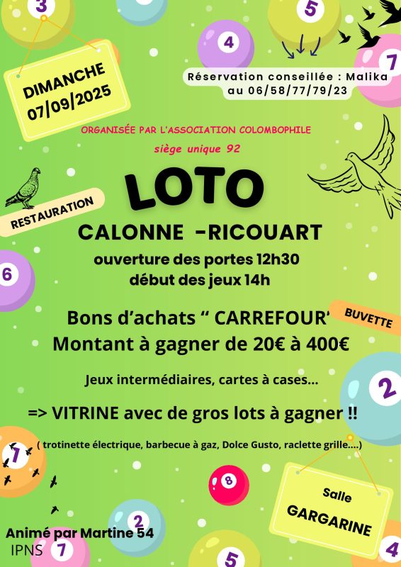 Loto Siège Unique CALONNE-RICOUART