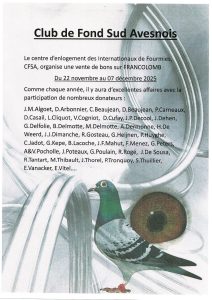 Vente de Bons : CFSA – Cub de Fond Sud Avesnois