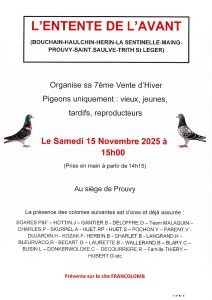 Pré-Vente : Entente de l’AVANT