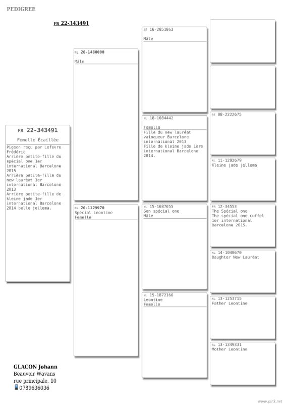 Glacon pedigree mere