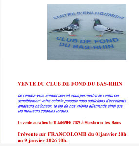 Pré-Vente : Club de Fond du BAS RHIN