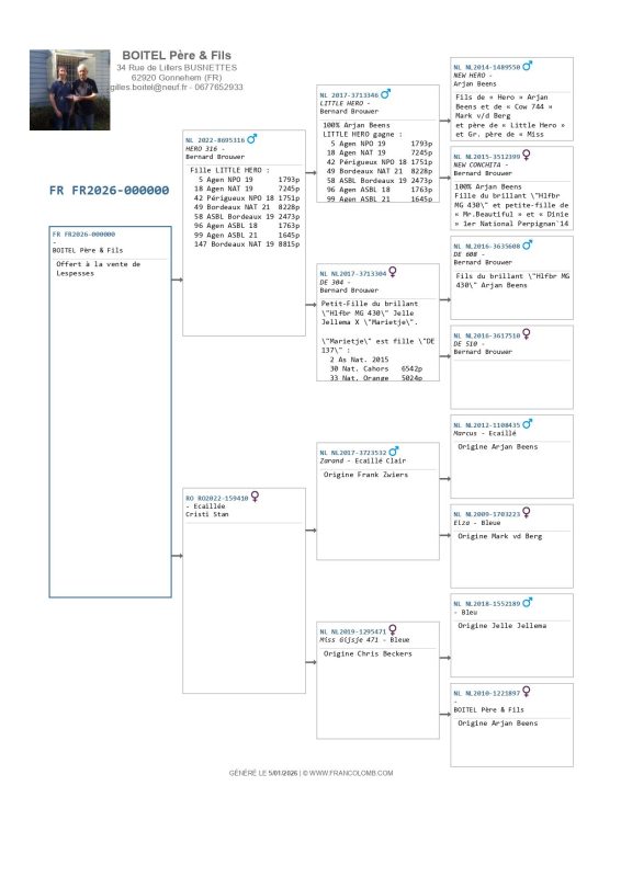 Boitel pédigrée lespesses