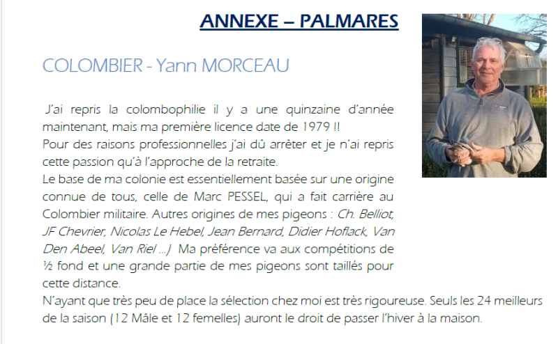 Morceau yann palmares