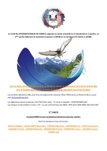 Pré-Vente : CIF – Club des Internationaux Français