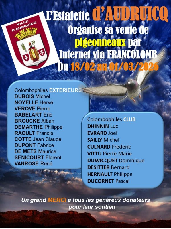 Vente de Bons : L&rsquo;Estafette d&rsquo;AUDRUICQ