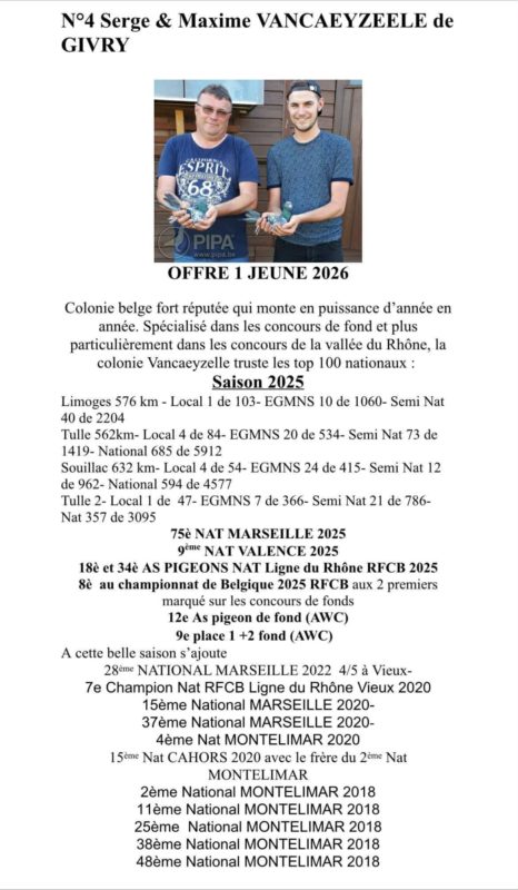 Vancaeyzeele serge et maxime