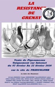 Vente de Bons : La Résistance de GRENAY