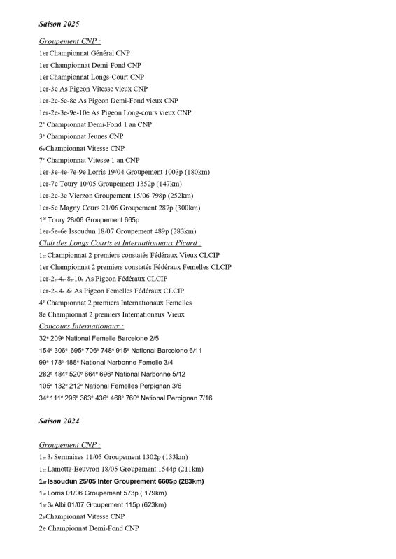 Mickael TUNCQ palmares 25 page