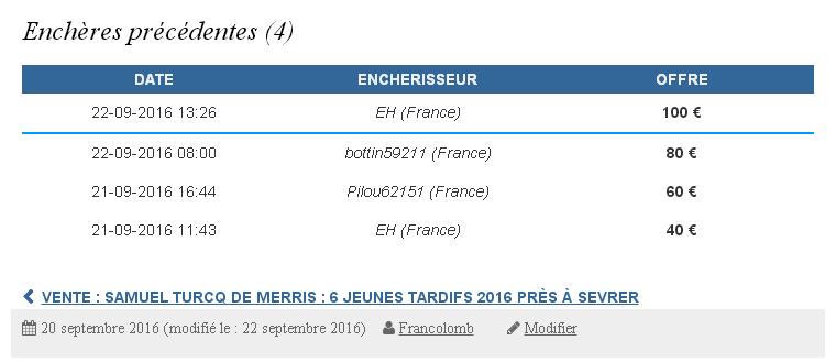 faq encheres detail pigeon infos encheres precedentes