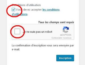 fr inscription captcha FR